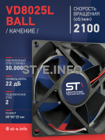Вентилятор  VD8025L Ball (качения) 12V - st-e.info - Клинцы